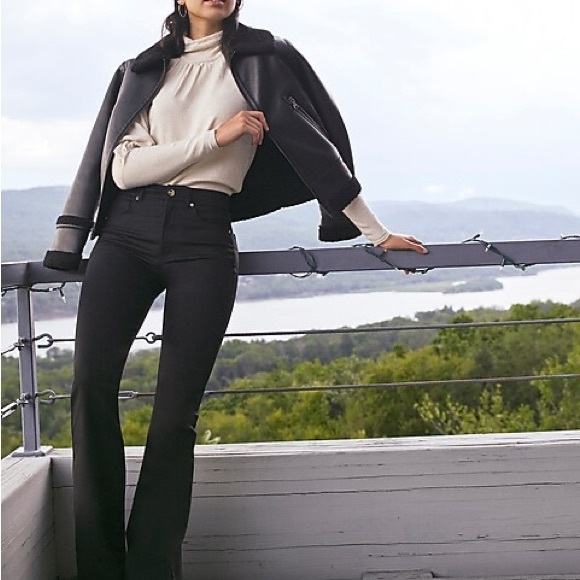 NWT Express High Waisted Luxe Polished Black Bootcut Jeans - Picture 4 of 8